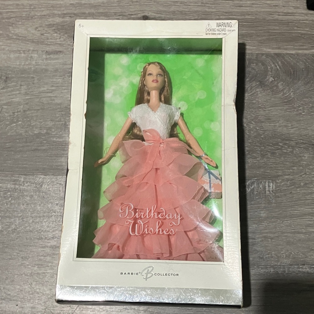 Barbie Birthday Wishes Doll in Pink and White